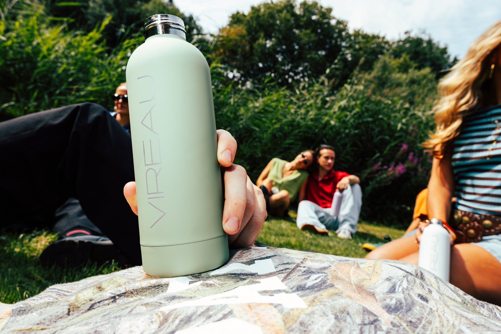 RVS drinkfles groen 0,5L – Vireau Premium – gebruikt tijdens sporten