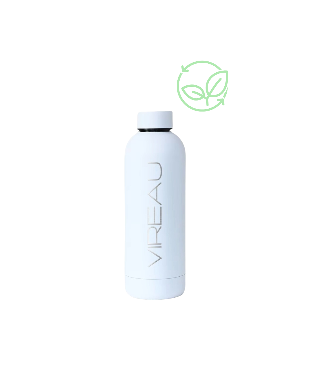 Witte RVS drinkfles 0,5L. Tijdloos design, BPA-vrij en lekvrij. Houdt 6u warm & 12u koud. Vandaag besteld = overmorgen in huis.